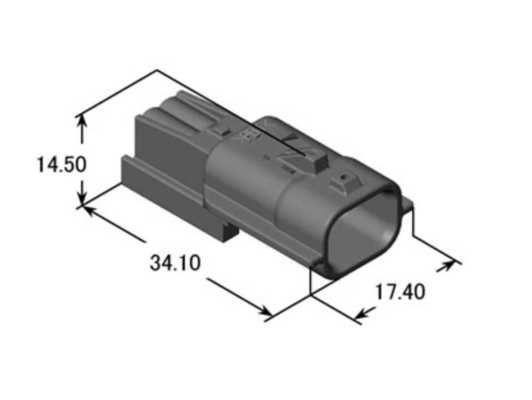 2 Pin Waterproof ABS Sensor Plug with PA66 Material for Nissan Automotive Connector